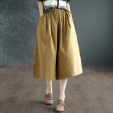 Women Simmer Loose Casual Solid Wide Leg Pants