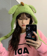 Cute Cartoon Faux Fur Protection Winter Warm Boonie Hat