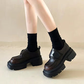 Flats Platform Loafers Shoes Women Spring New Dress Shoes Uniform Fashion Brand 2024 Designer Female Casual Zapatillas Walking