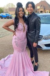 Shawl Lapel One Button Black Sequins Men's Prom Suits