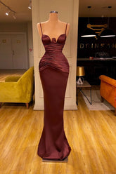 Gorgeous Mermaid Evening Ball Dresses Long Prom Dresses Spaghetti-Straps