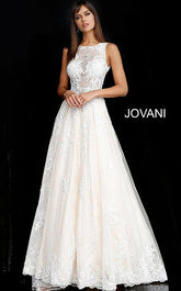 Long Sleeveless Wedding Ball Gown