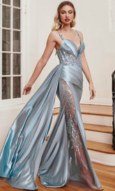 Sash Detailed Prom Dress