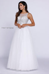 Long Bridal Formal Wedding Bridal Dress White