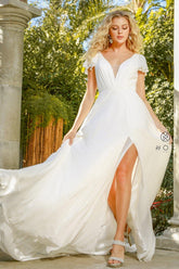 Long Flowy Boho Wedding Gown