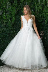 Long Sleeveless Wedding Dress
