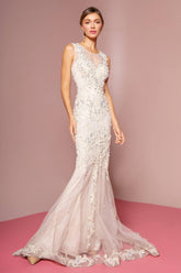 Long Wedding Dress Lace Evening Gown