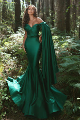 Mermaid Sweetheart Strapless Long With Shawl Prom Dresses