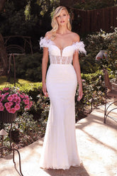 Off Shoulder Glimmer Wedding Gown