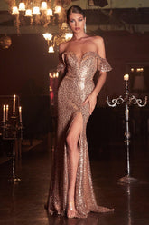 Sequins Long Formal Prom Dress