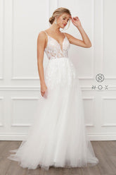 Open Back Long Wedding Dress Sale