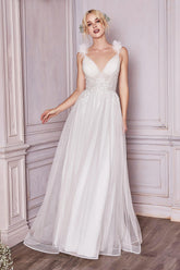 Sleeveless Long Tulle Wedding Dress