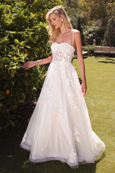 Spaghetti Strap Long Lace Wedding Gown