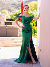 Trumpet/Mermaid Off-the-Shoulder Satin Evening Dress