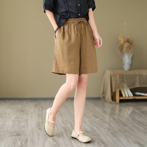 Summer Casual Loose Minimalist Linen Shorts
