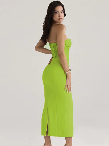 Elegantes trägerloses, figurbetontes Verbandkleid für Damen