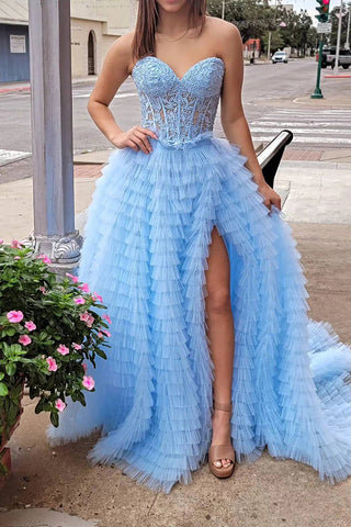 Gorgeous A Line Sweetheart Corset Pink Prom Dress with Appliques