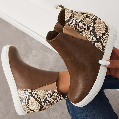 Slip on Hidden Wedge Sneakers Platform Wedge Booties
