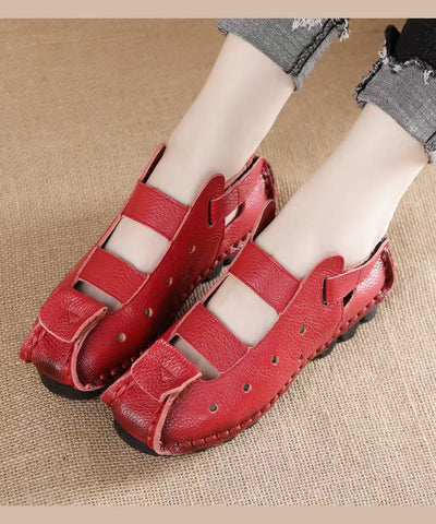 New Comfortable Yellow Flat Sandals Splicing Hollow Out