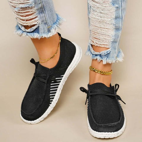 Leichte Slip-on-Wanderschuhe, flache Mesh-Sneakers