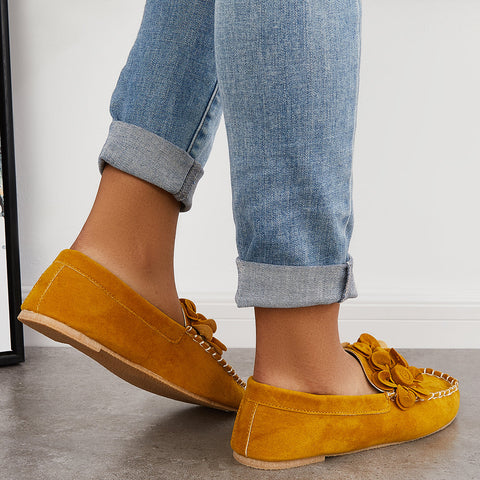 Casual Slip on Loafers Round Toe Flats Low Top Walking Shoes