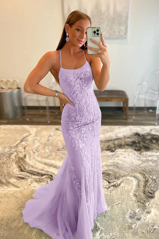 Lucille | Meerjungfrau-Ballkleid mit Spaghettiträgern und Spitze
