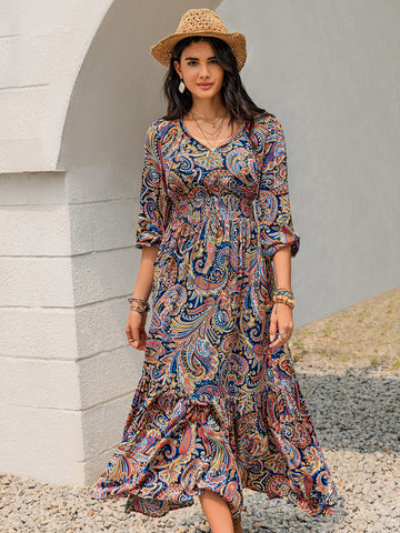 Langärmliges Midikleid