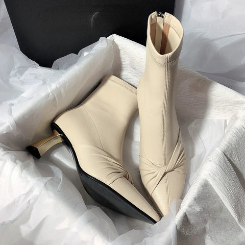 Modern Boots Patent Leather Designer Brand Luxury 2024 New Winter Ankel Boots Bow Wedding Party Dress Gladiator Women Shoes