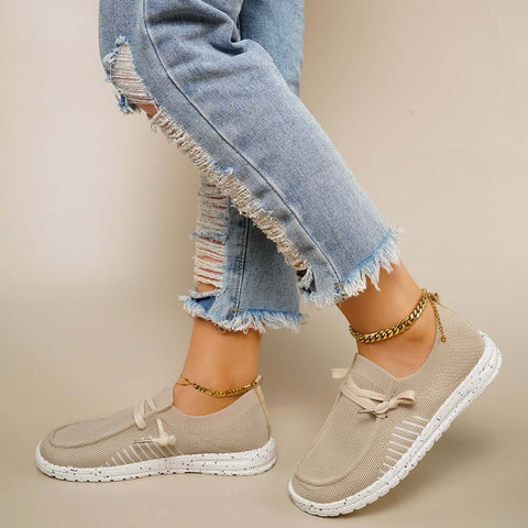 Leichte Slip-on-Wanderschuhe, flache Mesh-Sneakers