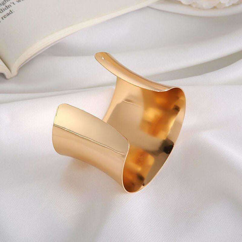 2022New Boho Wide Line Cuff Open Bracelet Punk Cool Psycho Shiny Ring Bracelet Ladies Adjustable Wrist Accessories Girls Jewelry