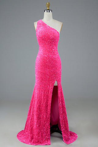 Sequin Long Prom Dress with Slit