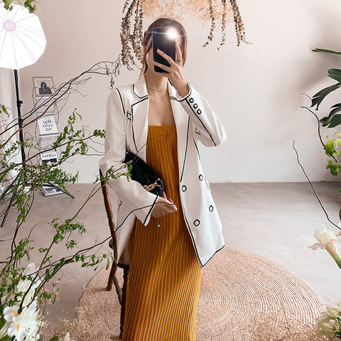 Spaghetti Strap Pleated Satin Dress Loose Casual Sexy Korean Party Dress Long Midi Dress Straight Slash Neck Summer Dress