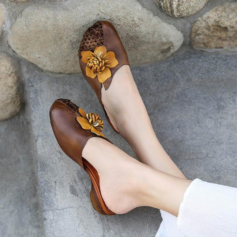 New Flower Woven Breathable Slippers