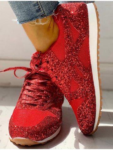 Casual Glitter Breathable Sneakers