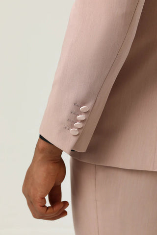 Pink Peak Lapel Double Breasted 2 Piece Men's Prom Suits
