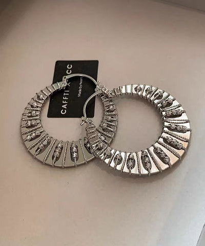 Old Money Style Gold Exaggerated Circle Earrings