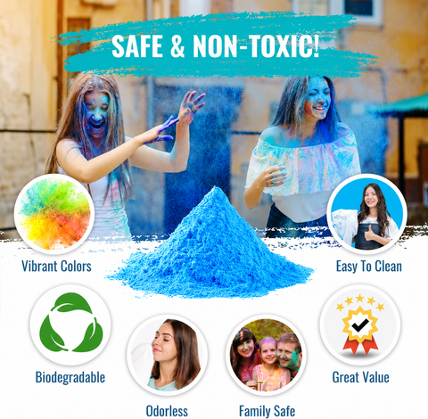 500 lb Bulk Color Powder (5 Colors of Your Choice) - Color Fun Run, Holi, Gender Reveal & Events