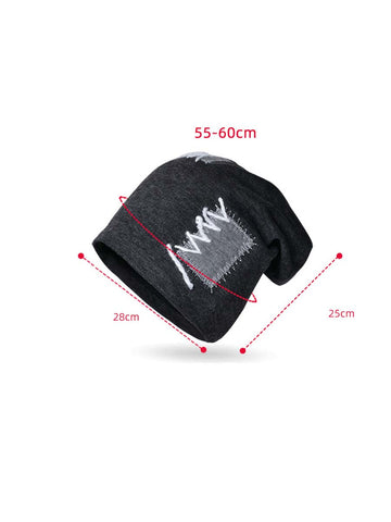 Winter Women Knitted Splicing Drawstring Hat