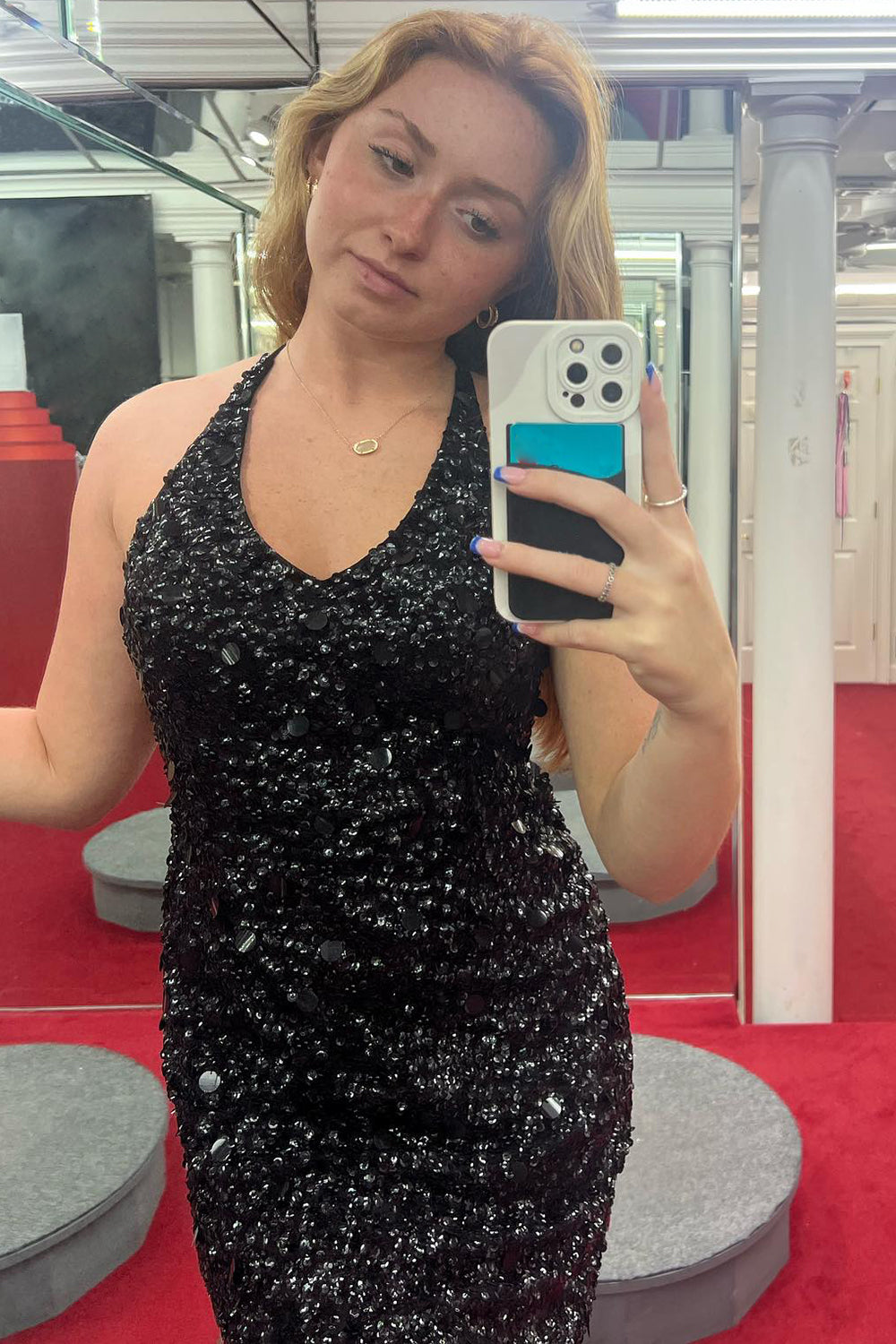 Sparkly Dark Green Spaghetti Straps Sequins Bodycon Homecoming Dress 