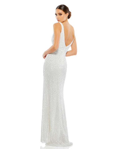 Prom Long Sleeveless High Slit Gown
