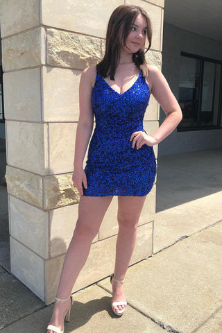 Sequins Bodycon Tight Cocktail Dress