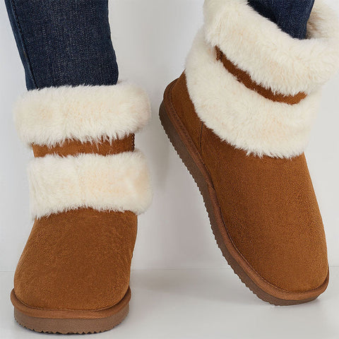 Winter Warm Non Slip Ankle Boots Winter Fur Lining Snow Booties