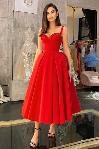 Charmantes ärmelloses rotes Homecoming-Kleid, knöchellanges Abend- und Partykleid
