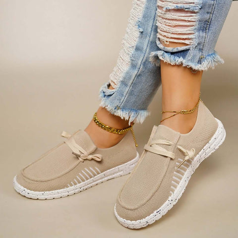 Leichte Slip-on-Wanderschuhe, flache Mesh-Sneakers