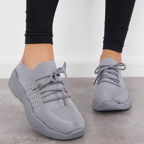 Casual Mesh Knitting Sneakers Lightweight Arch Support Running Shoes