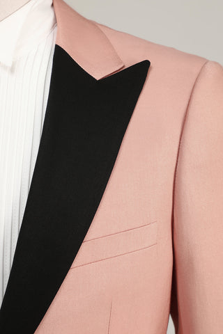 Zweiteiliger Ballanzug für Herren in spitzem Revers in Blush