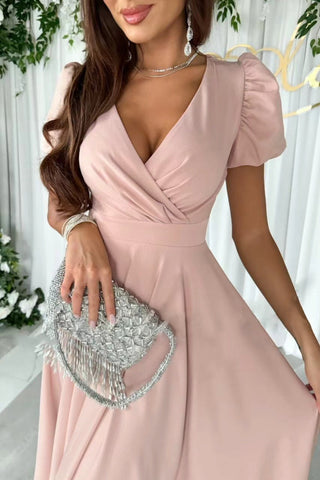 Midikleid mit Puffärmeln