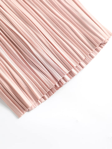 Women Summer Elegant Draped Solid Wide-leg Pants