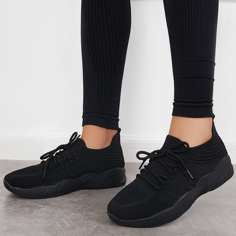 Casual Mesh Knitting Sneakers Lightweight Arch Support Running Shoes