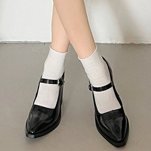Pointed Toe Sexy Women Mary Janes Shoes Super High Heels Autumn Fashion New Pumps Shoes 2024 Elegant Designer Female Zapatos
